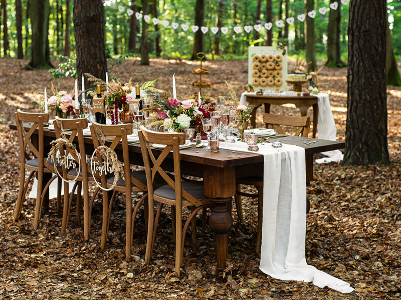 Bordkort i træ m. snor