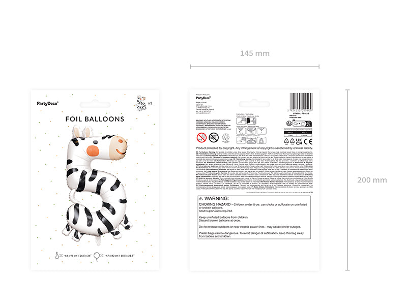Zebra talballon - 5