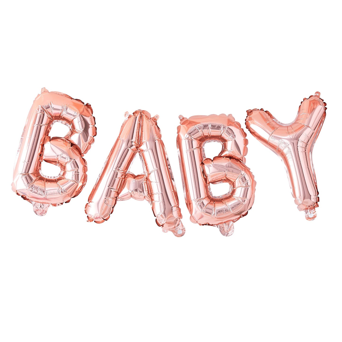 "BABY" bogstavsballoner - rosaguld