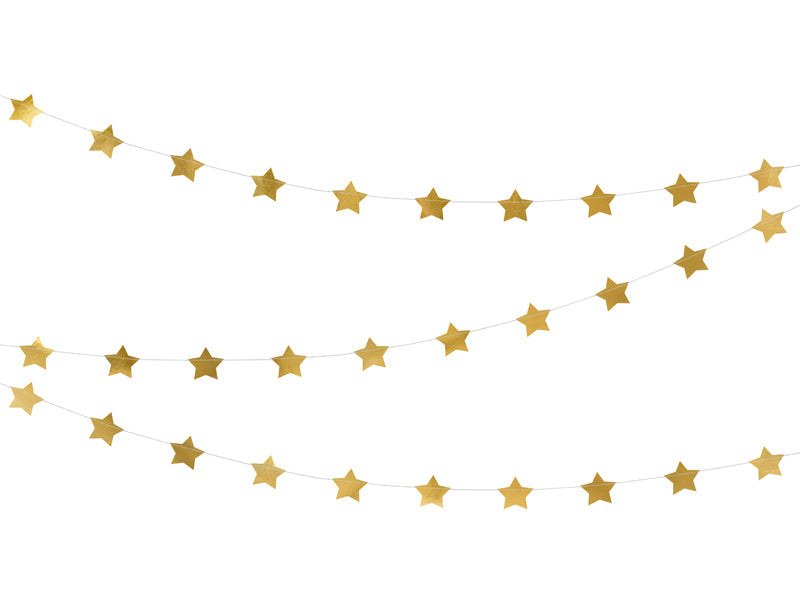 Stjerneguirlande i guld
