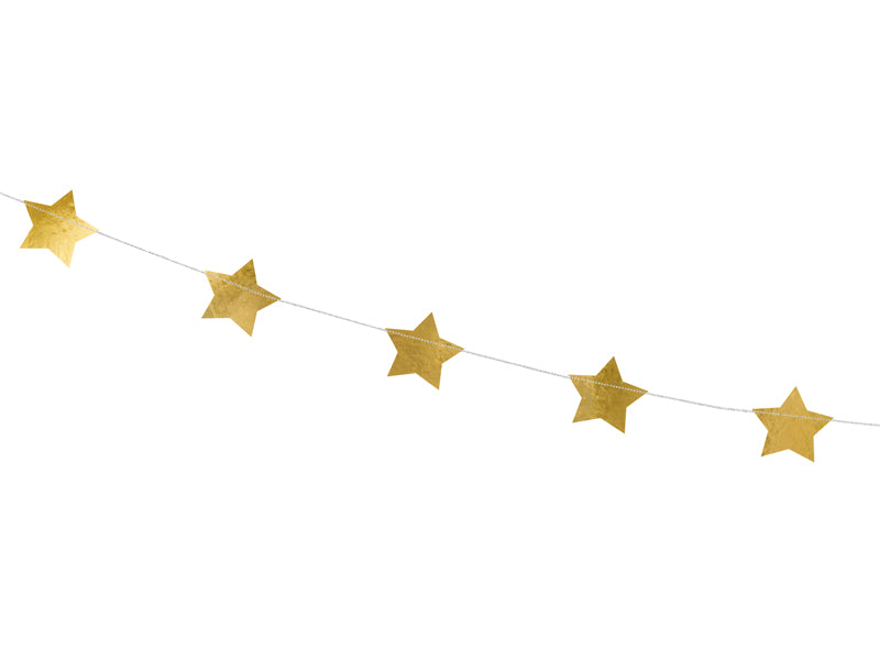 Stjerneguirlande i guld