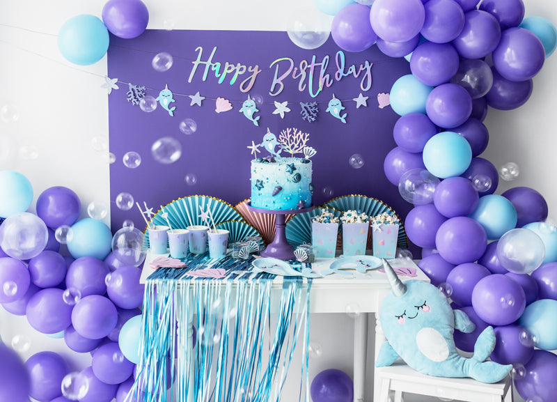 Regnbuefarvet "Happy Birthday" banner