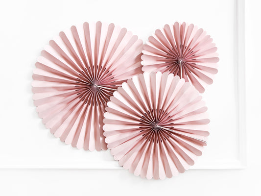 Rosefarvede faner, 3 stk