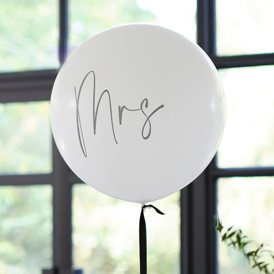 "Mrs" bryllups- eller polterabendballon
