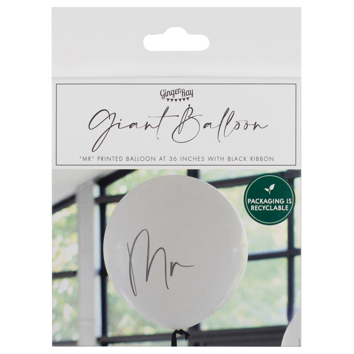 "Mr" bryllups- eller polterabendballon