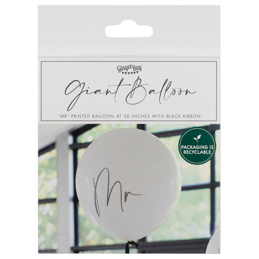 "Mr" bryllups- eller polterabendballon