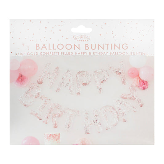 "Happy Birthday" ballonbogstavsguirlande