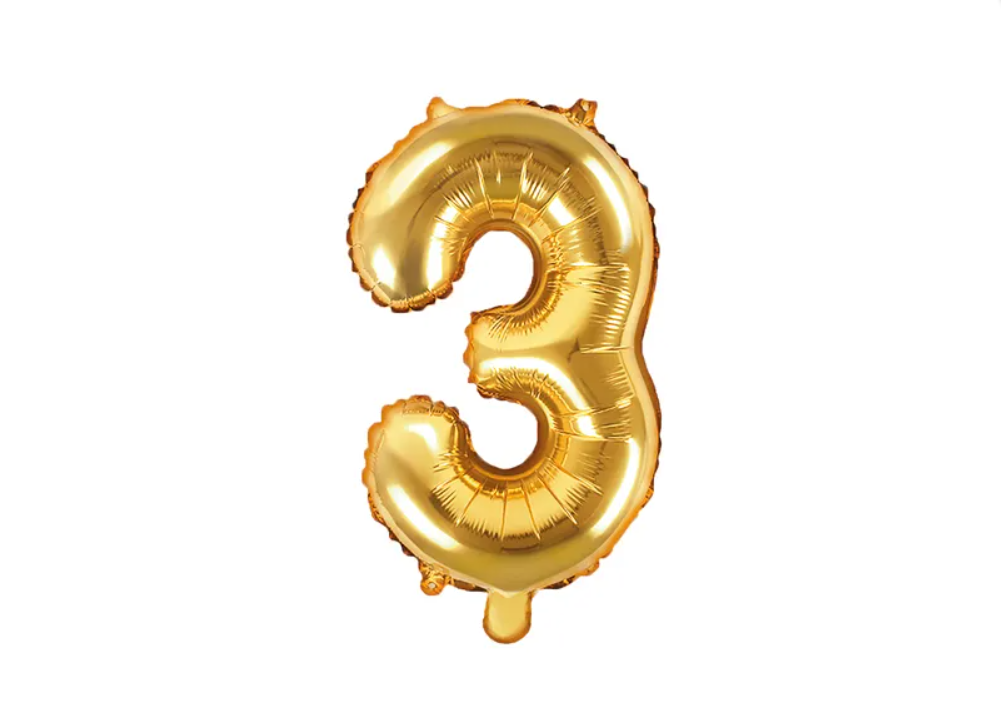 Tal ballon, 86 cm - guld