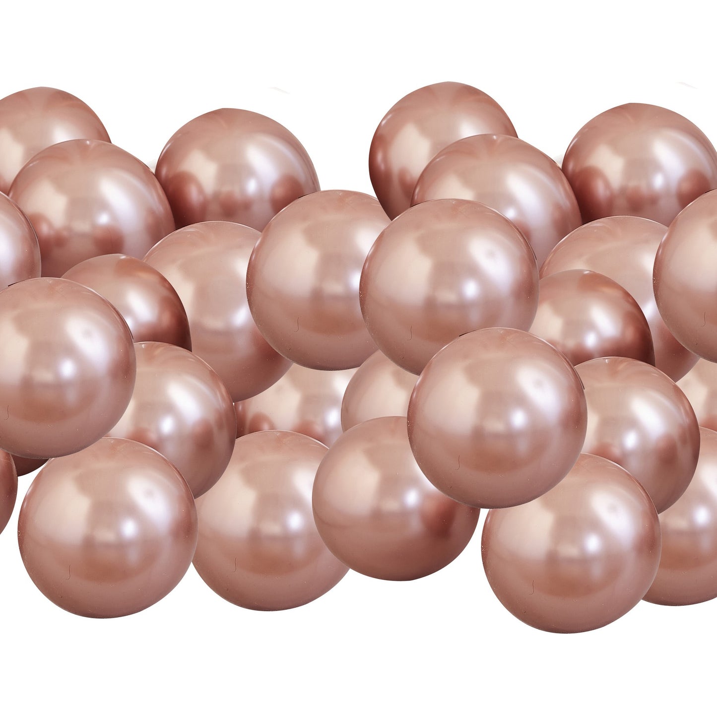 Krom rosaguld balloner, 40 stk