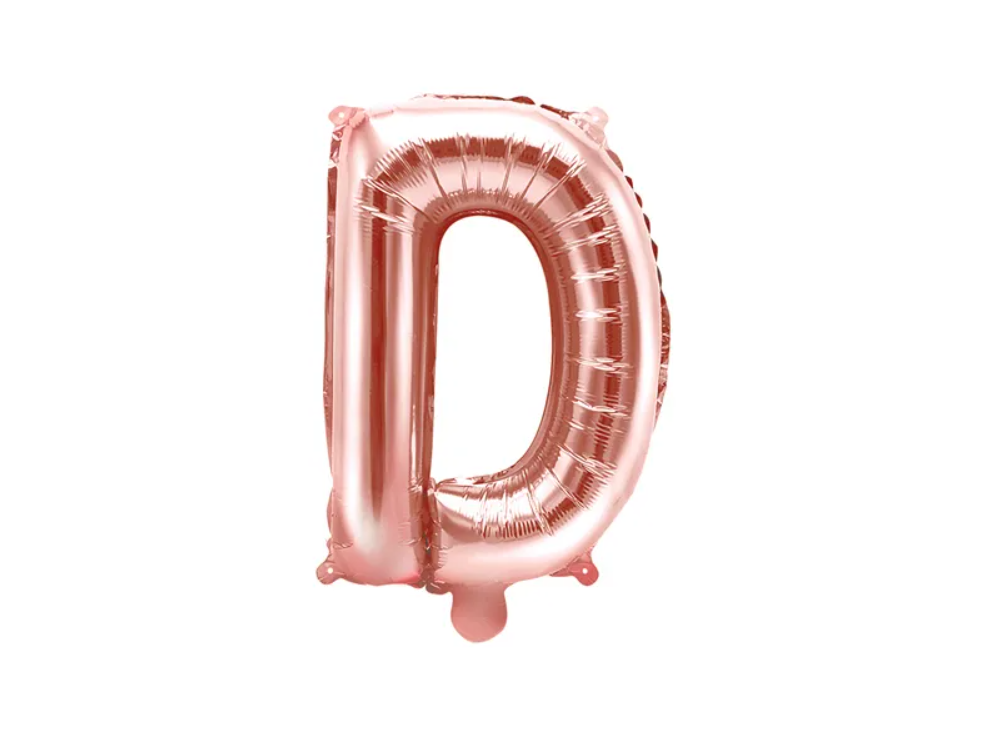 Bogstav ballon, 35cm - rosaguld