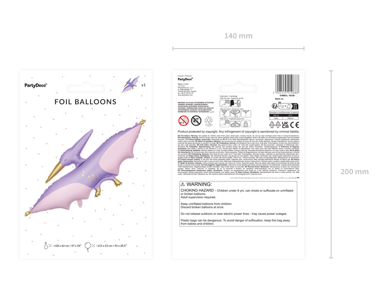 Dyreballon folie pterodaktyl