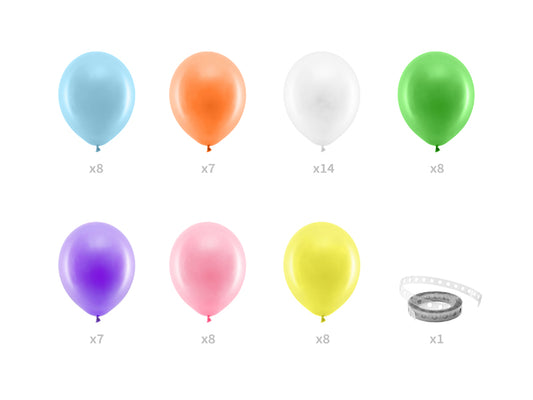 Regnbuefarvet ballonbue