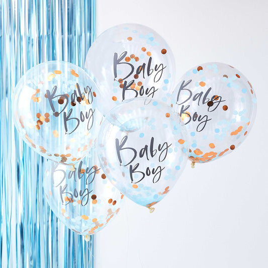 Baby Girl Balloner - pink og guld eller blå og guld