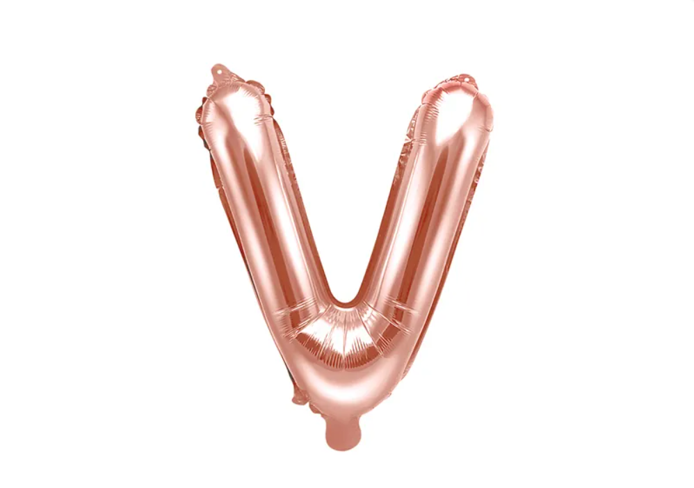 Bogstav ballon, 35cm - rosaguld