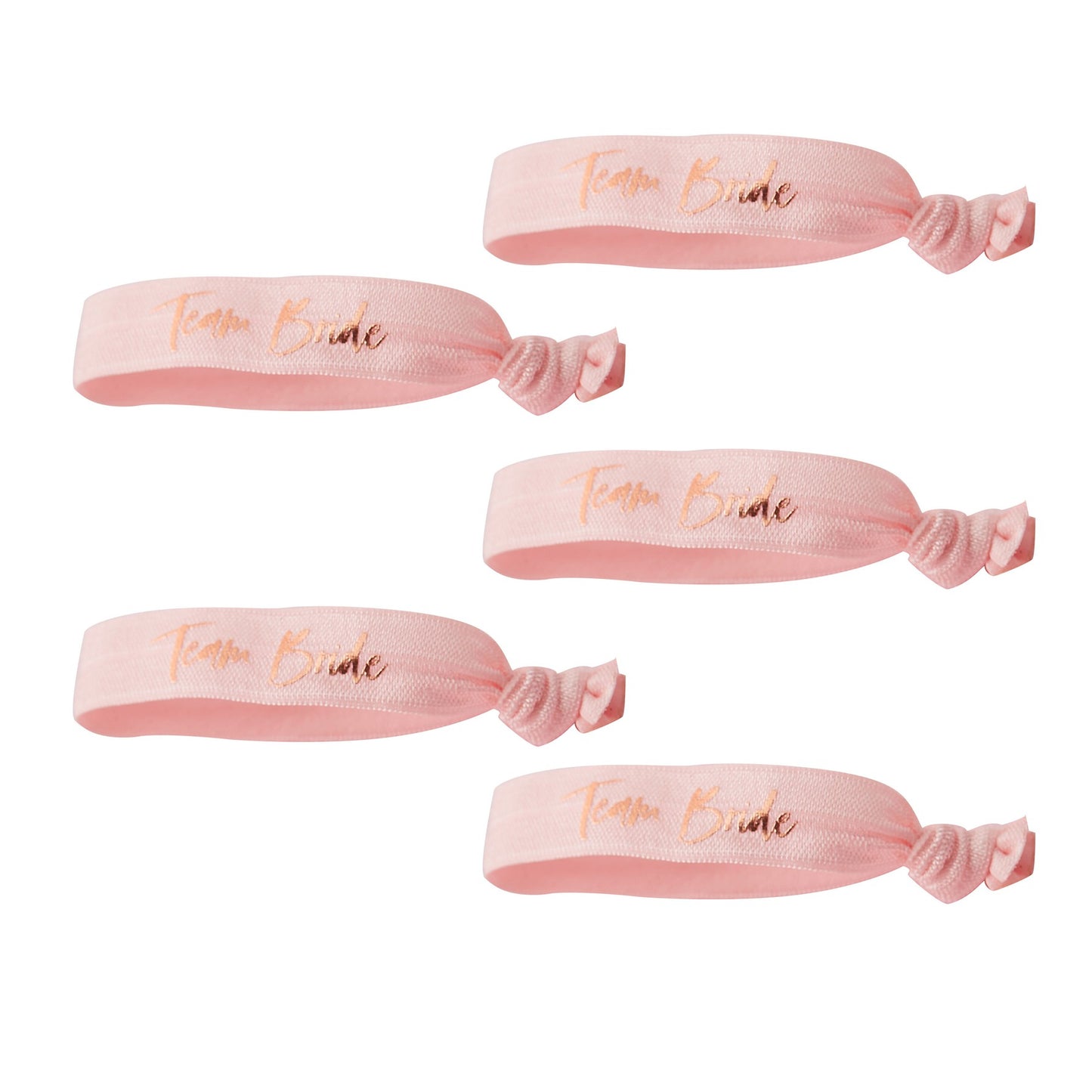 Lyserøde "Team Bride" armbånd