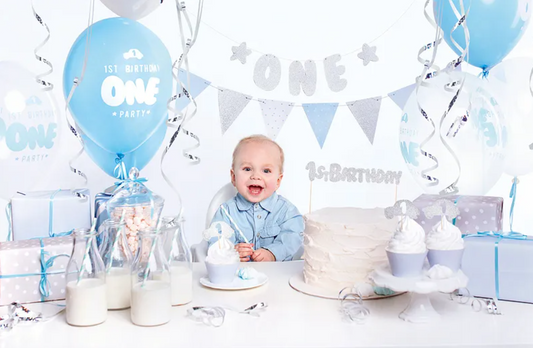 Børnefødselsdagspakke - 1st birthday - blå