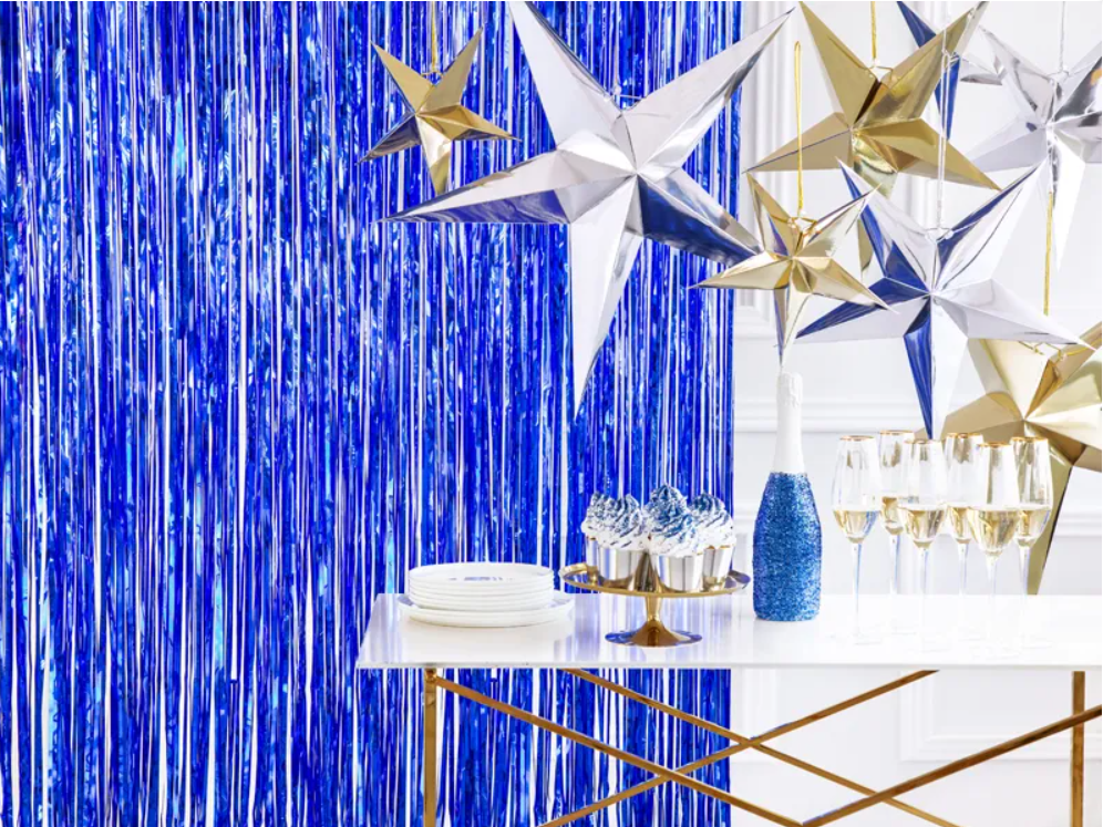Gardin/backdrop - blå - 0,9 x 2,5 m