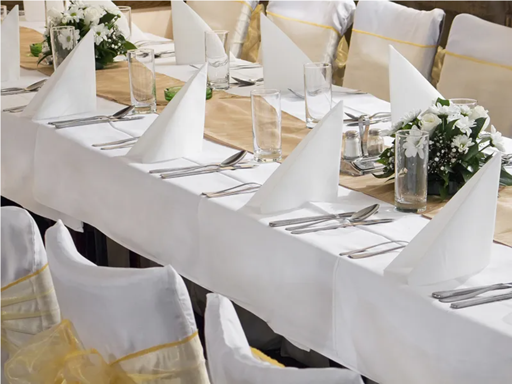 Hvid stofdug, 140x170 cm