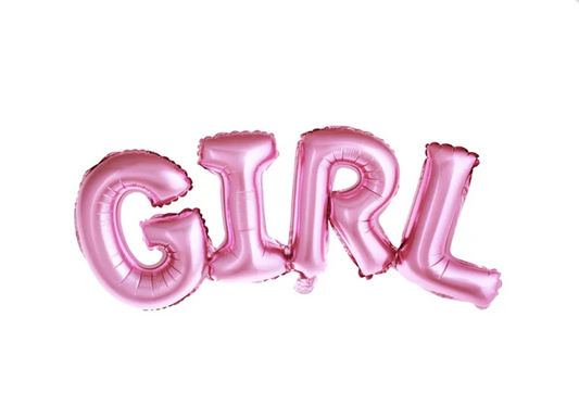 "GIRL" folieballon - 73 x 33 cm