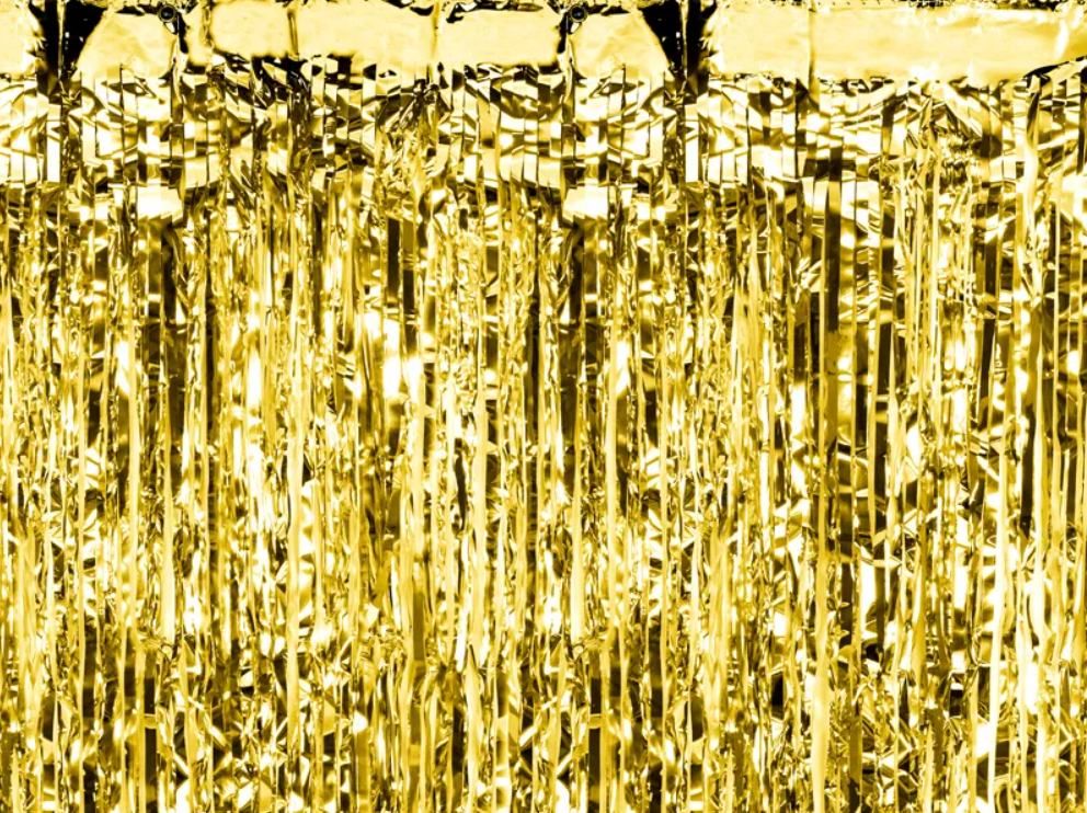 Gardin/backdrop - guld - 0,9 x 2,5 m