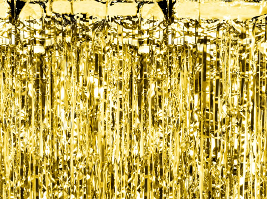 Gardin/backdrop - guld - 0,9 x 2,5 m