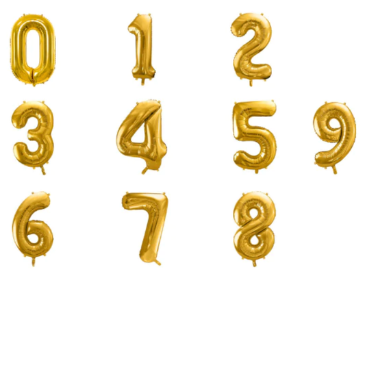 Tal ballon, 35 cm - guld