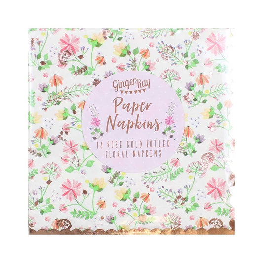Servietter, blomsterprint - 16 stk