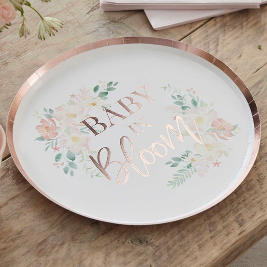 Baby in Bloom paptallerkner - 8 stk